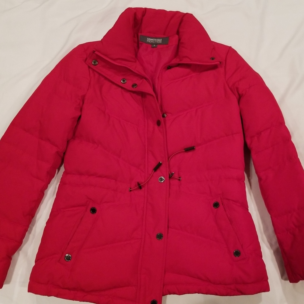 Bright red Kenneth Cole puffy jacket